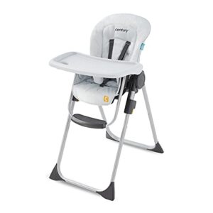 century snack on folding high chair – features compact, self-standing fold, metro