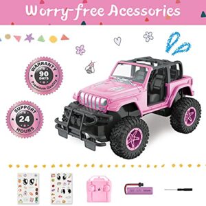 NQD Remote Control Car RC Racing Cars 1:16 Scale, 80 Min Play, 2.4Ghz Off Road Trucks with Storage Case, All Terrain Toys Gifts for 3-Year-Old Girls.