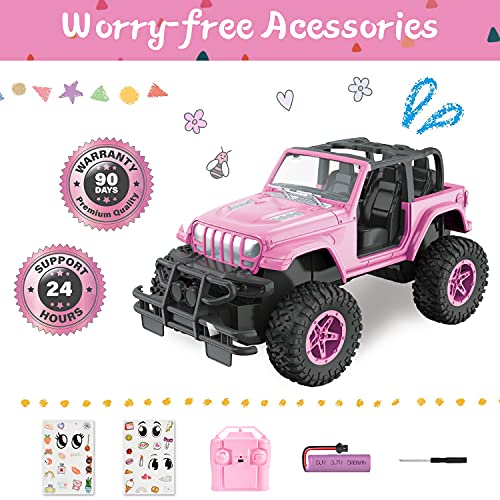 NQD Remote Control Car RC Racing Cars 1:16 Scale, 80 Min Play, 2.4Ghz Off Road Trucks with Storage Case, All Terrain Toys Gifts for 3-Year-Old Girls.