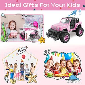 NQD Remote Control Car RC Racing Cars 1:16 Scale, 80 Min Play, 2.4Ghz Off Road Trucks with Storage Case, All Terrain Toys Gifts for 3-Year-Old Girls.