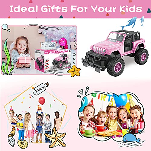 NQD Remote Control Car RC Racing Cars 1:16 Scale, 80 Min Play, 2.4Ghz Off Road Trucks with Storage Case, All Terrain Toys Gifts for 3-Year-Old Girls.