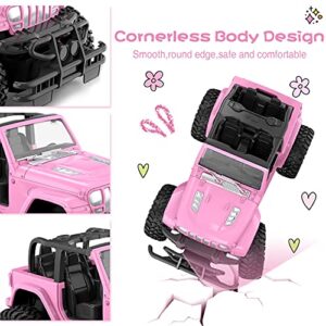 NQD Remote Control Car RC Racing Cars 1:16 Scale, 80 Min Play, 2.4Ghz Off Road Trucks with Storage Case, All Terrain Toys Gifts for 3-Year-Old Girls.