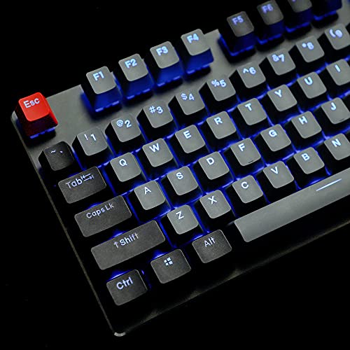 YMDK Double Shot 108 Dyed PBT Shine Through OEM Profile Dolch Keycap for MX Switches Mechanical Keyboard（Only Keycap） (Dolch)