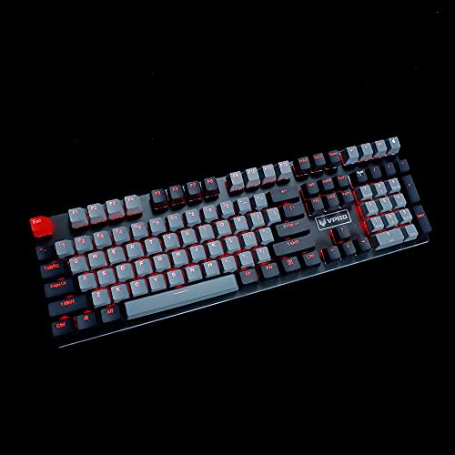 YMDK Double Shot 108 Dyed PBT Shine Through OEM Profile Dolch Keycap for MX Switches Mechanical Keyboard（Only Keycap） (Dolch)