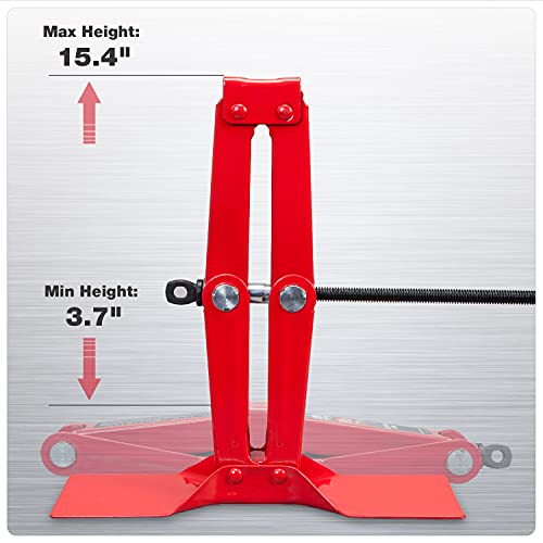 Jack Boss Car Scissor Jack 1.5 Ton 3,300 lbs Capacity Steel Portable Tire Jack with Handle Mounts Durable Leveling Jacks for Car Truck Sedans MPV