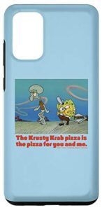 galaxy s20+ spongebob squarepants krusty krab the pizza for you and me case
