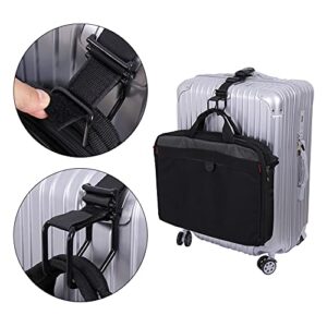 Luggage Hook Strap,J Hook for add a Bag Luggage,Multi Adjustment Bag Strap Hook with Hands Free(Black-Middle Size)