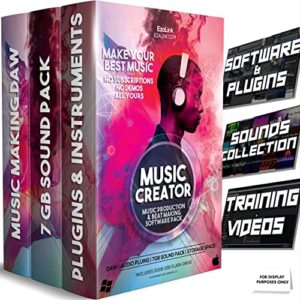 Music Software Bundle for Recording, Editing, Beat Making & Production - DAW, VST Audio Plugins, Sounds for Mac & Windows PC