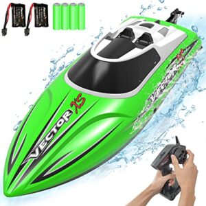 volantexrc rc boat 20mph fast rc boat for adults 2.4ghz remote control boat for pools and lake with 2 rechargeable batteries toys gifts for boys girls green