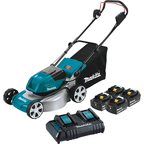Makita XML03CM1 36V (18V X2) LXT® Brushless 18" Lawn Mower Kit with 4 Batteries