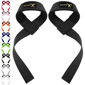 ihuan lifting wrist-straps gym for weightlifting - deadlift straps for men and women | workout straps with hand straps for weight lifting | deadlifting | exercise | training