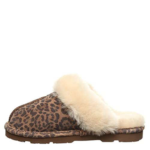 BEARPAW Women's Loki Exotic Leopard Size 7 | Women's Slippers | Women's Shoes | Comfortable & Light-Weight