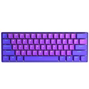boyi wired 60% mechanical gaming keyboard, mini rgb cherry mx switch pbt keycaps nkro programmable type-c keyboard for gaming and working (queen color,cherry mx red switch)