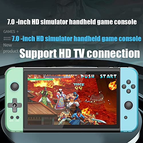 X70 Handheld Game Consoles, 128-Bit 7-Inch Large-Screen HD Double Pocket Game Console Built-in 19 Emulators Support Memory Expansion and Game Save