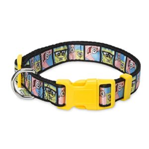 spongebob squarepants for pets characters best friends dog collar, size large (l) | cute yellow large dog collar for large dogs from nickelodeon spongebob, dog apparel & accessories