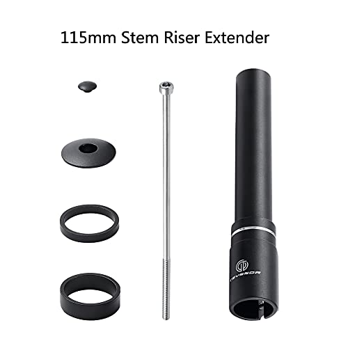 Teyssor Bike Stem Riser 115mm 180mm 210mm Adjustable Bike Fork Stem Extender,Aluminium Alloy Bicycle Handlebar Raiser Head Up Adapter Suitable for Road Bike,Mountain Bikes,MTB,BMX