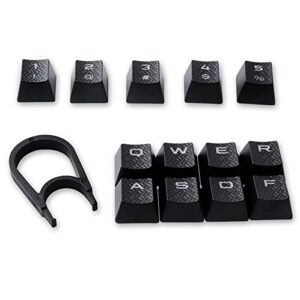 HUYUN FPS Backlit Key Caps Replacement for Corsair Cherry MX Key Switch Gaming Keyboards (Black)