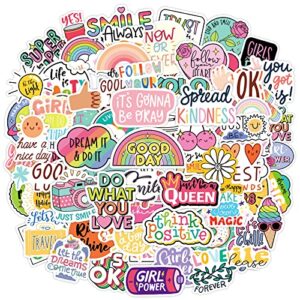 yamiow 160pcs cute positive words stickers for kids teens adults, vsco trendy stickers for girls, inspirational stickers for water bottle laptop scrapbooking, waterproof vinyl stickers pack