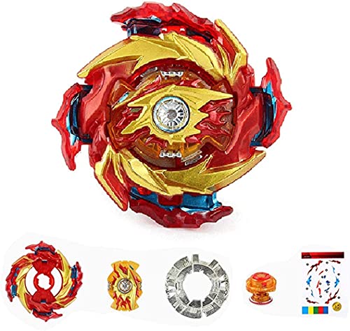 Left Right Sparking Launcher Bey Burst Evolution Turbo Blades Battling Tops String Launcher Grip Super King Booster B-174 Hyperion Burn Starter Set God Bey Gaming Spinning Toys Gift for Boys