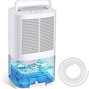 Gocheer Upgrated Dehumidifier for Basement Home, Small Portable Dehumidifiers for Room Home with Drain Hose, 68oz (2000ML) 8000 Cubic Feet 800 Sq.ft, Quiet Dehumidifiers for Bathroom RV Bedroom Closet Kitchen