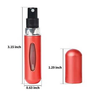 Saiveina Portable 5ml Mini Perfume Atomizer Bottles, Refillable Perfume Spray Bottle, Scent Pump Case, Empty Perfume Bottles for Travel and Outgoing(4 Pack)