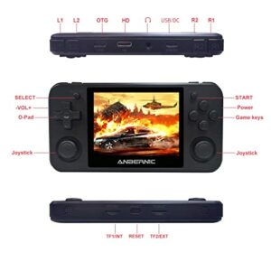 Retro Game Console, Portable Handheld Video Game Console, RG350P, IPS HD Screen, 32GB Memory Card, 2500mAh Battery with 2500+ Classic Games