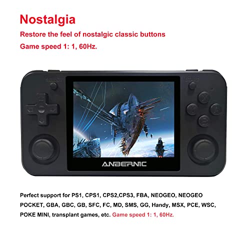 Retro Game Console, Portable Handheld Video Game Console, RG350P, IPS HD Screen, 32GB Memory Card, 2500mAh Battery with 2500+ Classic Games