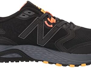 New Balance Men's 410 V7 Running Shoe, Black/Grey/Orange, 9.5