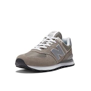 new balance men's 574 core sneaker, grey/white, 10.5