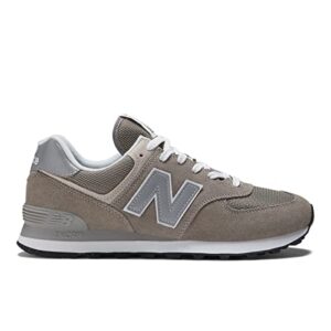 New Balance Men's 574 Core Sneaker, Grey/White, 10.5