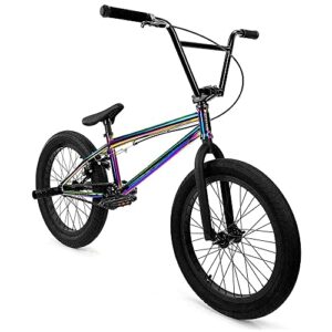 elite bmx bicycle 18", 20" & 26" model freestyle bike - 3 piece crank (oil slick, 20")
