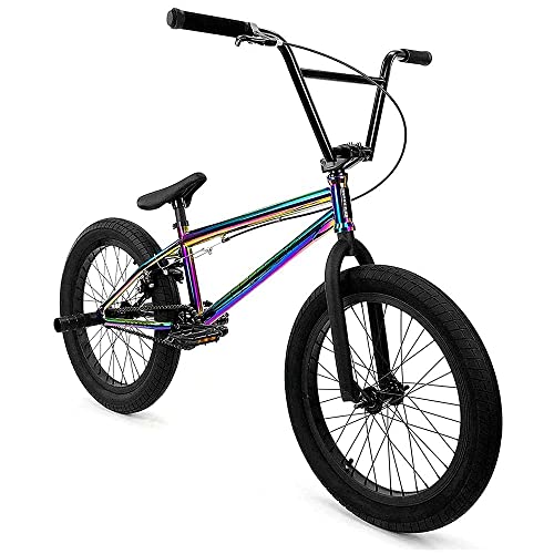 Elite BMX Bicycle 18", 20" & 26" Model Freestyle Bike - 3 Piece Crank (Oil Slick, 20")