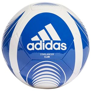 adidas unisex starlancer club soccer ball, team royal blue/white/white, 5