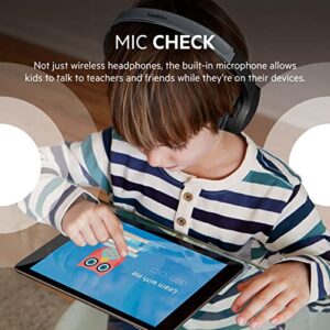 Belkin SoundForm Mini - Wireless Bluetooth Headphones for Kids with Built in Microphone - On-Ear - Bluetooth Earphones for iPhone, Fire Tablet & More - Black w/Case