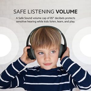 Belkin SoundForm Mini - Wireless Bluetooth Headphones for Kids with Built in Microphone - On-Ear - Bluetooth Earphones for iPhone, Fire Tablet & More - Black w/Case