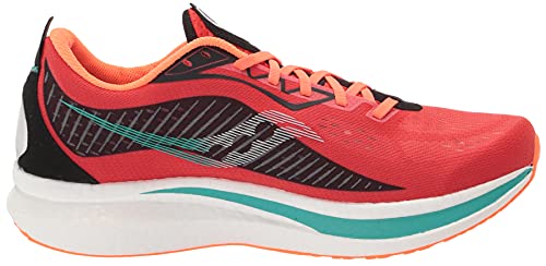 Saucony Men's Endorphin Speed 2 Running Shoe, SCARLET/BLACK, 11