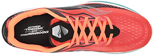 Saucony Men's Endorphin Speed 2 Running Shoe, SCARLET/BLACK, 11