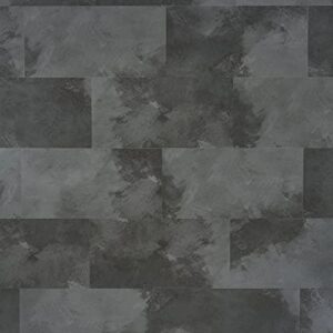bestlaminate livanti stone concrete dark 12"x 24" tile flooring - 4mm - 20mil wear layer - luxury spc vinyl plank [sample]