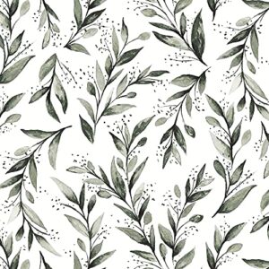 livebor olive leaf wallpaper peel and stick leaf contact paper 17.7inch x 196.8inch floral peel and stick wallpaper modern farmhouse wallpaper neutral sage wallpaper self adhesive decorative paper