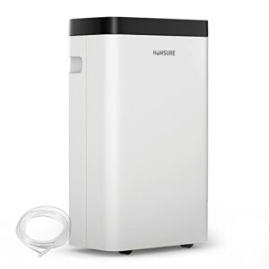humsure dehumidifier 30 pint 1,500 sq. ft, basement bathroom bedroom dehumidifier with drain hose, medium to large home and basement dehumidifier, smart humidity control dehumidifier with 24 hour dry timer, ionizer, auto defrost (1,500 sq. ft)