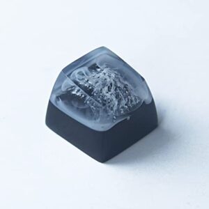 cho26key Gaming Keycaps for Cherry MX Switches(OEM R4) Hand Made Resin Key caps…(Snow Mountain（R4）)