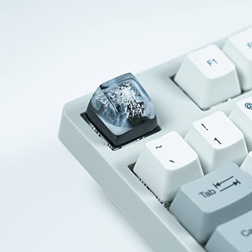 cho26key Gaming Keycaps for Cherry MX Switches(OEM R4) Hand Made Resin Key caps…(Snow Mountain（R4）)