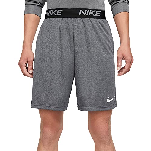 Nike Mens Dri-FIT Veneer Training Shorts, Black/Smoke Grey/Heather/White, Large