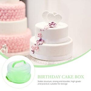 DOITOOL Plastic Moon Cake Boxes Mini Cake Box Round Cake Carrier Holder Cake Dome Box Portable Pie Saver Cupcake Container Cake Transporter for Cake Cupcake Green Cupcake Container Muffin Containers