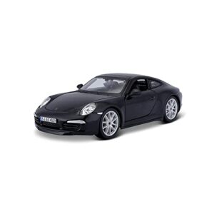 bburago diecast model car porsche 911 carrera s black with silver wheels 1/24 21065