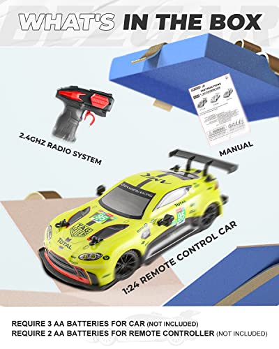 BEZGAR Remote Control Car-1:24 Scale Aston Martin Electric Sport Racing Toy Car Model Vehicle, 2.4Ghz Licensed RC Car Series for Girls and Boys Age 8 9 10 11 12 Years Holiday Ideal Gift