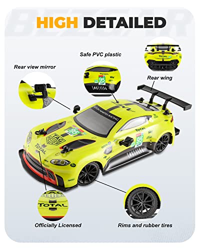 BEZGAR Remote Control Car-1:24 Scale Aston Martin Electric Sport Racing Toy Car Model Vehicle, 2.4Ghz Licensed RC Car Series for Girls and Boys Age 8 9 10 11 12 Years Holiday Ideal Gift