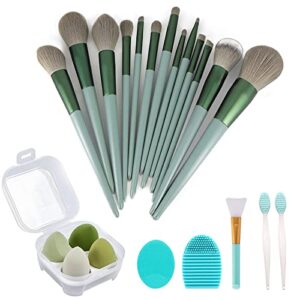 makeup brushes 22 pcs makeup kit,foundation brush eyeshadow brush make up brushes set (green, 22 piece set)