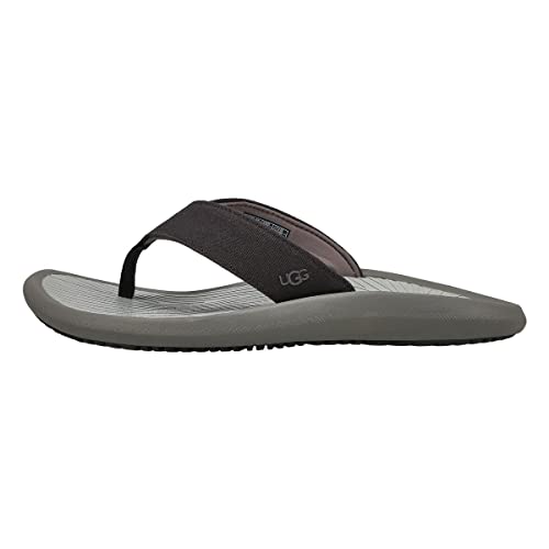 UGG Men's Brookside II FLIP Flop, Black Canvas, 10