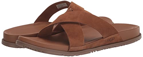 UGG Men's WAINSCOTT Slide Sandal, Chestnut Suede, 10